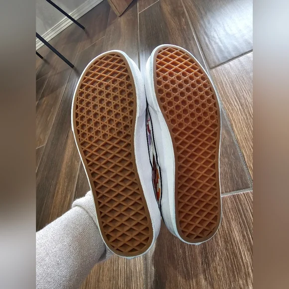 Vans Classic Slip-On Rainbow Checkerboard Sz 7 - Picture 5 of 8